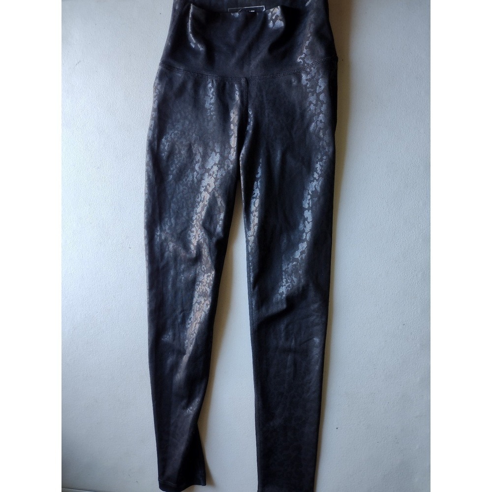 ECHT Arise Scrunch Butt Leggings Black Leopard Foil Print Womens XS High Waist